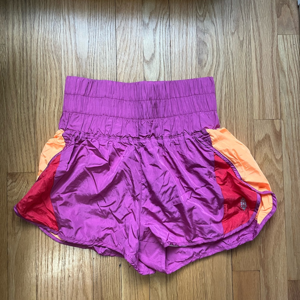 Free People Purple and Orange Athletic Shorts